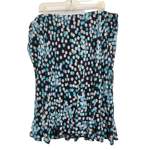 Avenue Womens Fairy Whimsygoth Skirt Sz 22/24 Black Blue Polka Dot Chiffon NWT - Picture 1 of 8